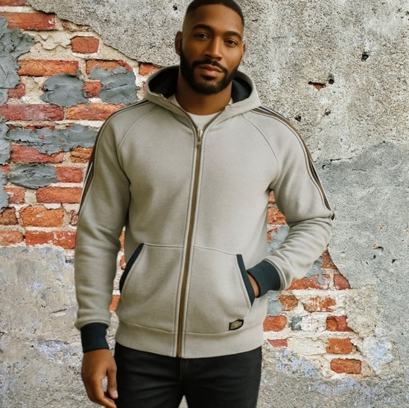 Switch Remarkable Billionaires Club gray zip fleece hoodie with black/gold sz XL - Picture 1 of 9